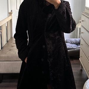 White House Black Market size medium dressy faux fur coat